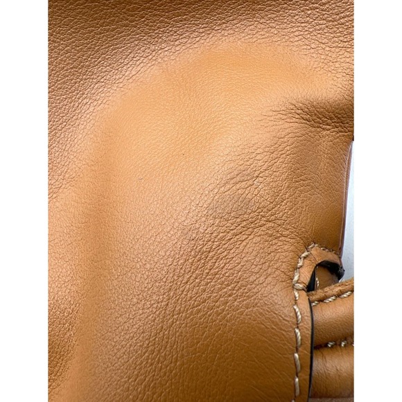 LOEWE Medium Flamenco Clutch Shoulder Bag Nappa Calfskin Leather Tan‎ Brown - Picture 16 of 16